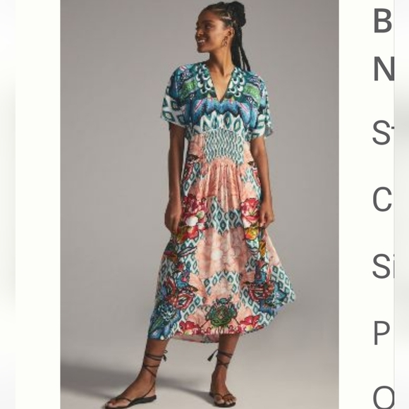 COPY - ANTHRO V-neck Caftan O/S - Picture 1 of 9